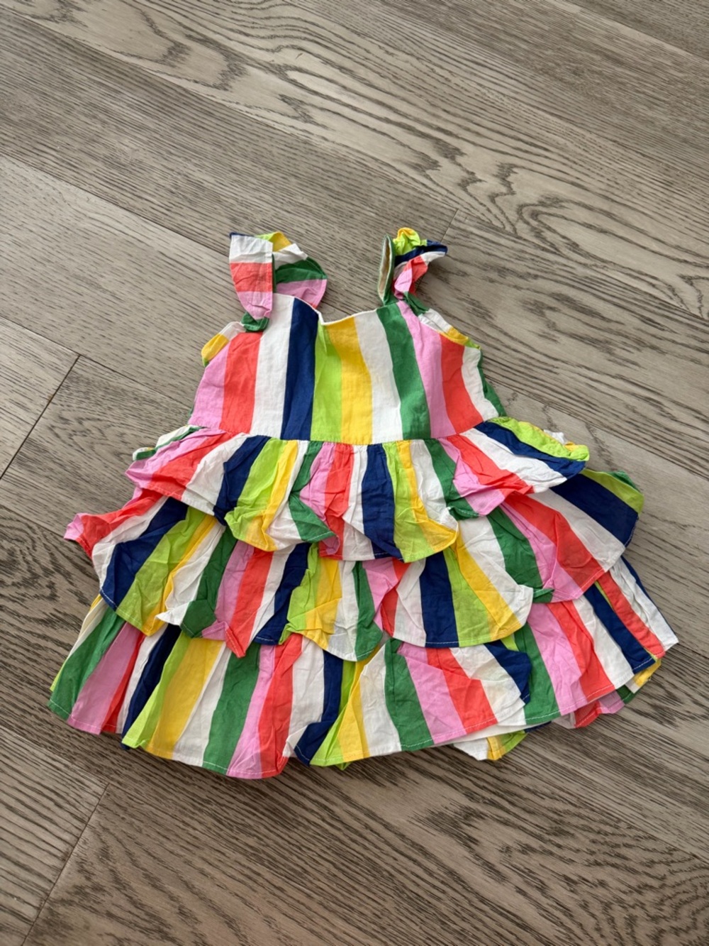 Janie and Jack Multi-Color Striped Ruffle Dress